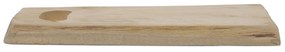 Taca dekoracyjna z drewna tekowego, 42x26x3 cm, deska do krojenia, 2w1
