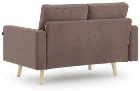 Ciemnobrązowa 2-osobowa sofa MANDI