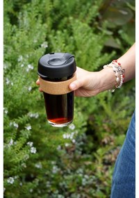 Czarny/brązowy kubek podróżny 454 ml Brew Cork Black L – KeepCup