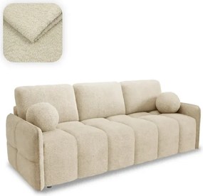 Sofa PURE Rozkładana Dwuosobowa Beżowa Boucle Japandi