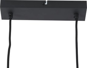 Nowoczesna lampa wisząca czarna 6-punktowa - Jeana Straight