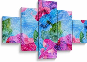 Obraz - Kolorowe fale (125x70 cm)