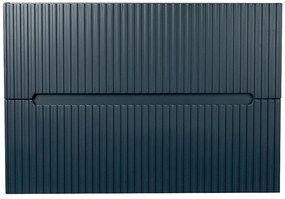 Szafka łazienkowa wisząca  ryflowana niebieska - 80 cm - PAVANI