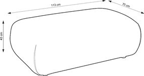 Melanżowy puf na nóżkach jasny popiel P7-K44