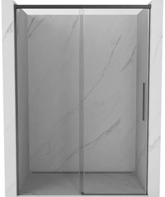 Mexen Rox drzwi prysznicowe rozsuwane 140 cm, transparent, gun gray szczotkowany - 8C2-140-000-66-00