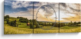 Obraz krajobrazu (z zegarem) (90x30 cm)