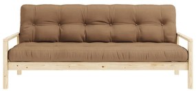 Brązowa rozkładana sofa 205 cm Knob – Karup Design