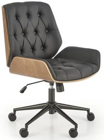 Nowoczesny czawrny gabinetowy fotel obrotowy F3-E81