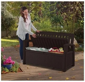 Ławka Patio Bench brązowa, 139 x 63,5 x 88 cm