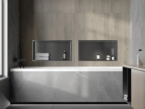 Mexen X-Wall-R półka wnękowa z kołnierzem 60 x 30 cm, gun gray szczotkowany - 19E0603010