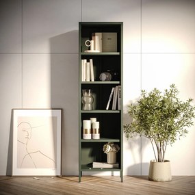 Regał na książki MARIO, 500 x 1800 x 350 mm, Modern: butelkowa zieleń