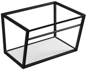 Biało-czarny stalowy wiszący stelaż pod umywalkę 60x40 cm Ska – Sapho
