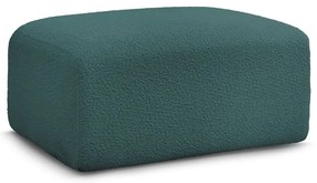 Turkusowy podnóżek z materiału bouclé Tina – Bobochic Paris