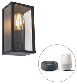 Zewnetrzna Inteligentna lampa ścienna czarna 26 cm IP44 z Wifi ST64 - CharloisPrzemysłowy Oswietlenie zewnetrzne