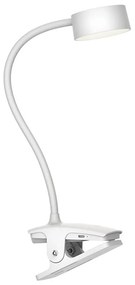 Top Light-LED Lampa biurkowa z klipsem BELLA, z dotykowym ściemniaczem, LED/4,8W/5V 3000-6500K, biała