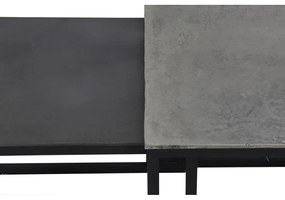 Czarno-ciemnoszare metalowe stoliki zestaw 3 szt. 50x120 cm Kumalu – Light &amp; Living