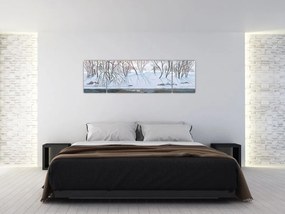 Obraz - Lis w zimowym krajobrazie (170x50 cm)