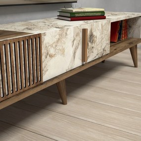 Stolik pod telewizor Milan White Marble