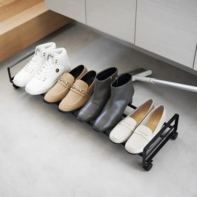 Czarny metalowy regał na buty 83,5x14,5x27,5 cm Tower – YAMAZAKI