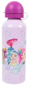 Dziecięcy metalowy bidon MERMAID MAGIC 500 ml fioletowy