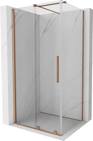 Mexen Velar kabina prysznicowa rozsuwana 120 x 75 cm, transparent, miedź szczotkowana - 871-120-075-01-65