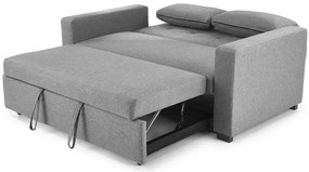 Popielata wypoczynkowa sofa rozkładana - Naria