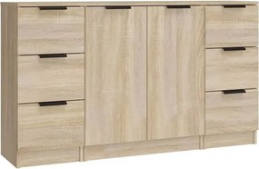 Nowoczesna Komoda Z 6 Szufladami Dąb Sonoma G3-P96
