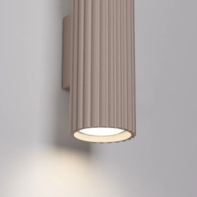 Kinkiet KARBON 30 taupe ryflowany SOLLUX  LIGHTING