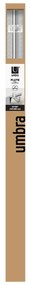Stalowy regulowany karnisz w kolorze matowego srebra 107 - 305 cm Flute – Umbra