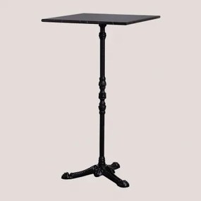 Wysoki Stół Barowy Z Marmuru Roma Czarny Marmur & Cuadrado & Czarny - Sklum