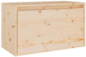 Sosnowa naturalna wisząca szafka nocna - Kirea 4X
