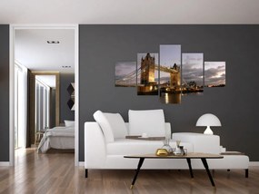 Obraz - Tower Bridge nocą (125x70 cm)