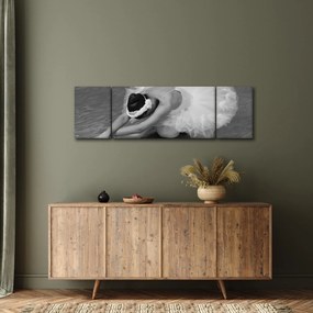 Obraz - Balerina, czarno-biały (170x50 cm)