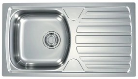 ALVEUS 1136539 - Zlew kuchenny BASIC 78x43,5 cm matowy stal/satyna, duży wylot