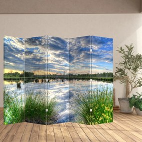 Parawan - Jezioro z trzcinami (210x170 cm)