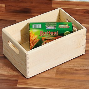 Pudełko drewniane do przechowywania, organizer sosnowy, 30 x 20 cm, Kesper