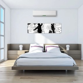 Obraz - Sztuka uliczna - zamieszanie (170x50 cm)