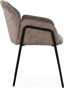 Brzoskwiniowe tapicerowane fotele jadalniane zestaw 2 szt. Aslin – MOME