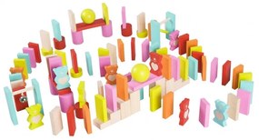 Drewniane kolorowe domino - misie classic world