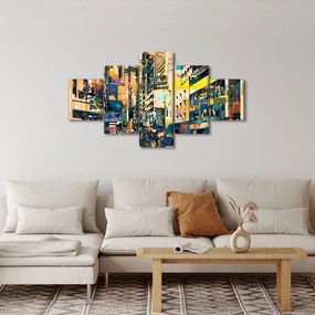 Obraz malowanej abstrakcji (125x70 cm)