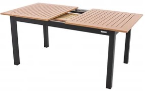 EXPERT WOOD antracyt - stół ogrodowy rozkładany aluminiowy 220/280 x 100 x 75 cm