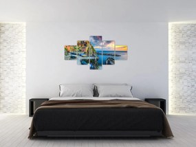 Obraz - Wioska śródziemnomorska (125x70 cm)