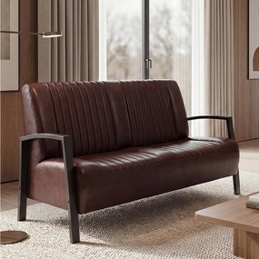 Sofa 2-osobowa MCW-H10,  vintage brązowy