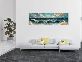 Obraz - Malowanie morza (170x50 cm)