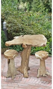 Ogrodowy stolik barowy z litego drewna tekowego 95x65 cm Surga – Garden Pleasure
