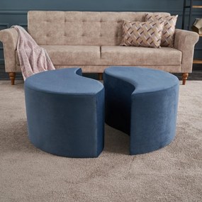 Stołek Alis Pouf Niebieski