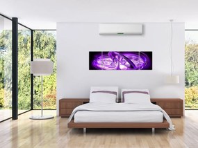 Obraz fioletowych fraktali (170x50 cm)