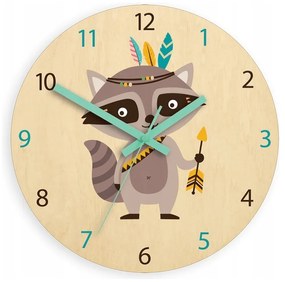 Zegar ścienny cichy do pokoju dziecięcego drewniany nowoczesny dekoracyjny