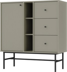 Komoda TORINO - Zielony / Wysokość 108 cm / 100 cm / 3 szuflady