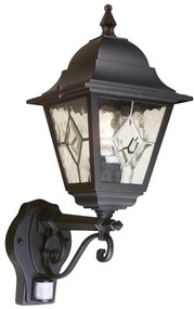 Elstead NR1-PIR-BLACK - Zewnętrzna lampa ścienna NORFOLK 1xE27/100W IP43